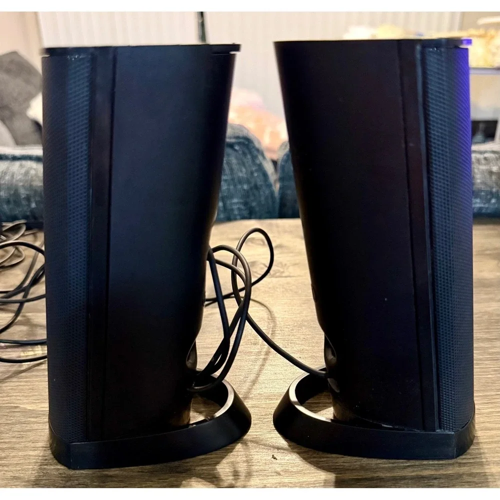 Dell AX210 Stereo Speakers USB Powered Desktop Laptop Black Excellent Condition